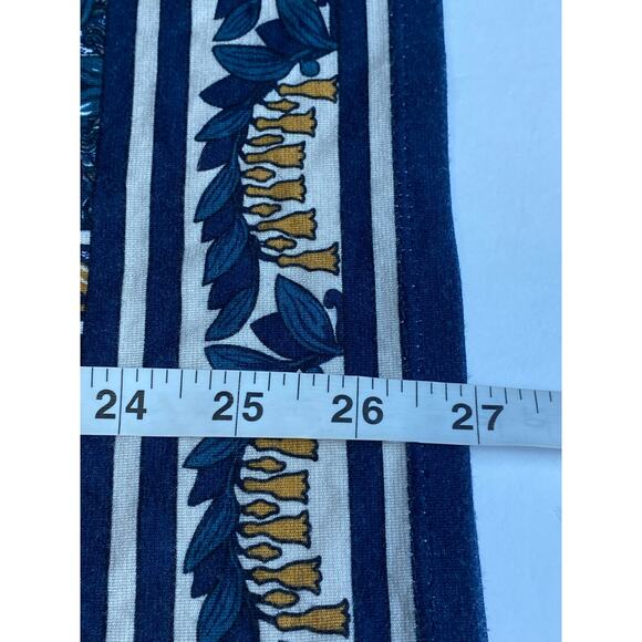 Max Studio Blue Teal Gold Gray Patterned Knit Maxi Skirt Women's Size Large - Picture 6 of 7